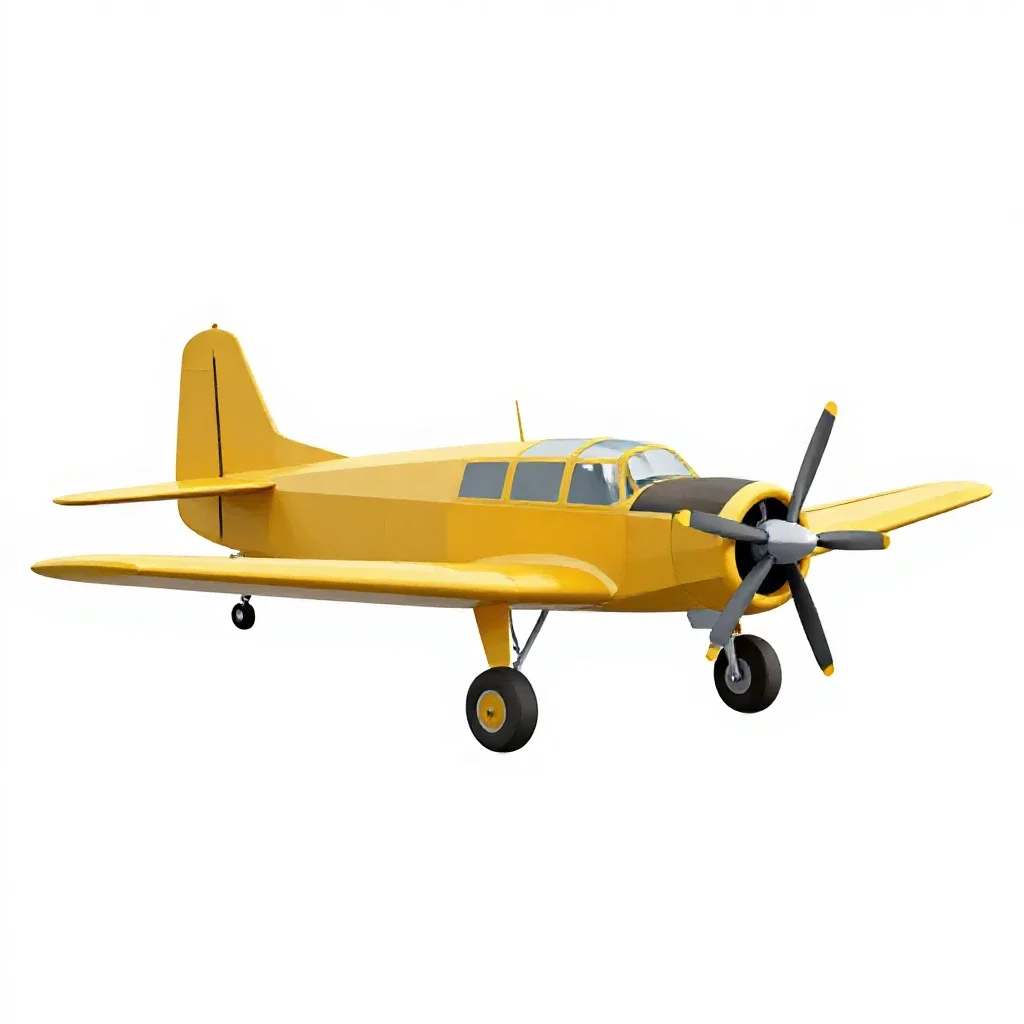 Crop duster isolated on a white background