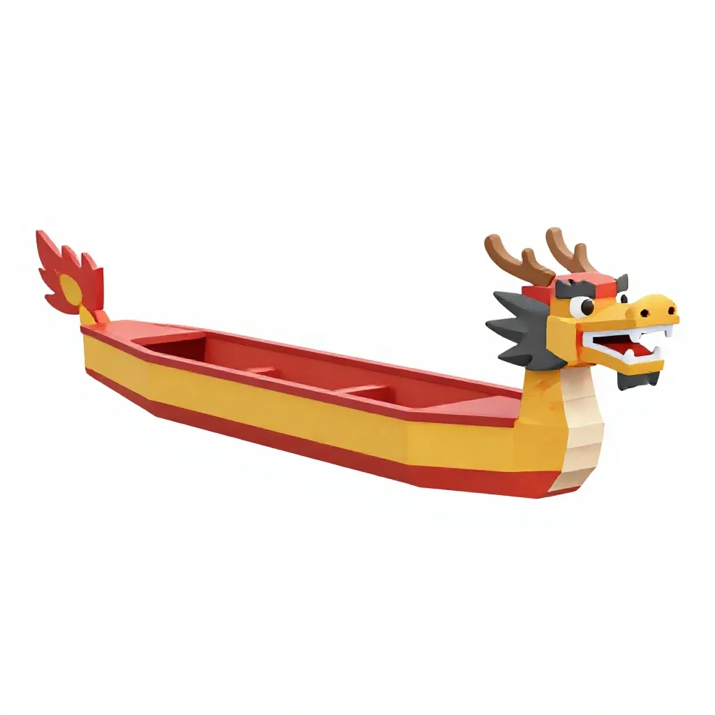 Dragon boat isolated on a white background