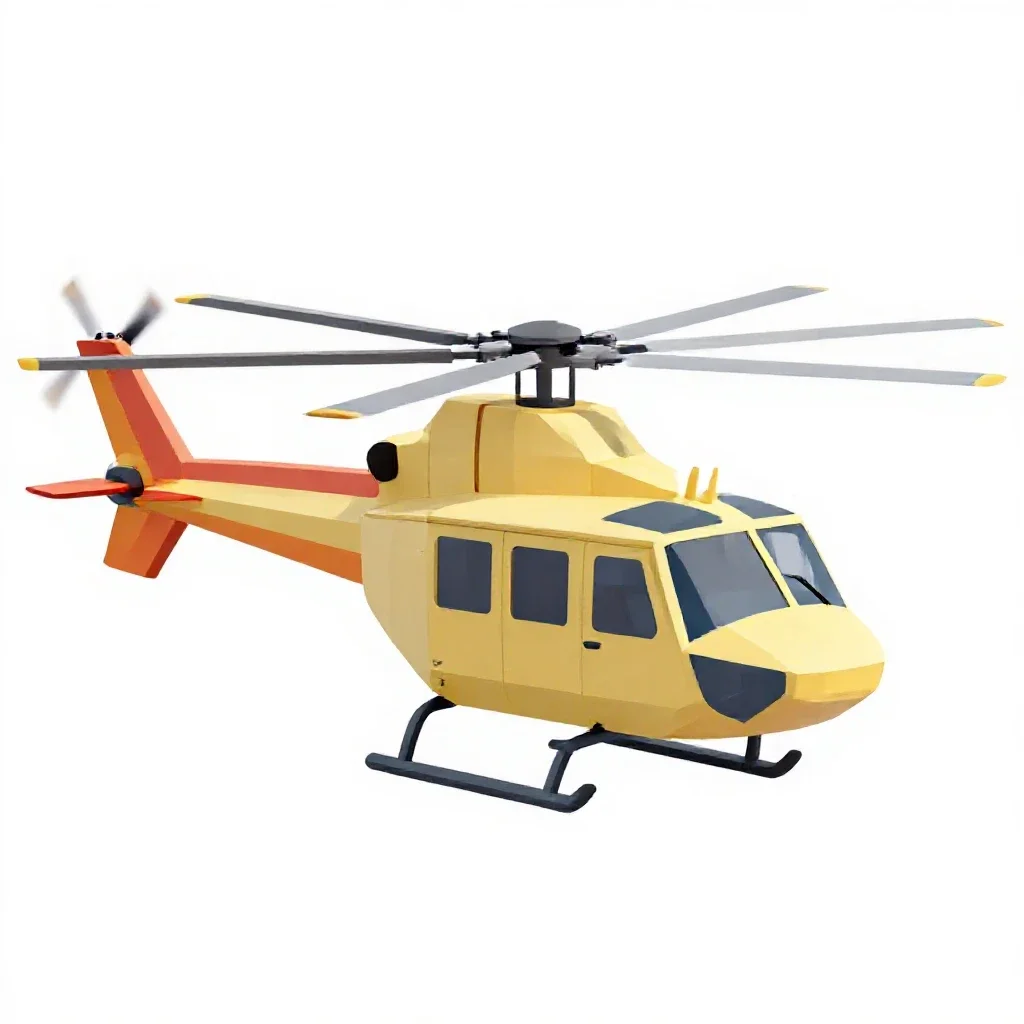 Helicopter isolated on a white background
