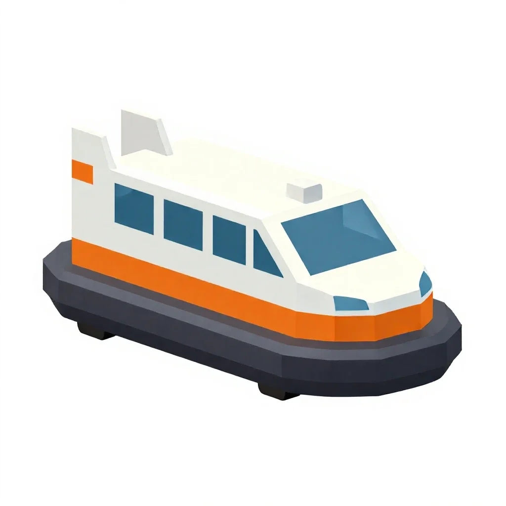 Hovercraft isolated on a white background