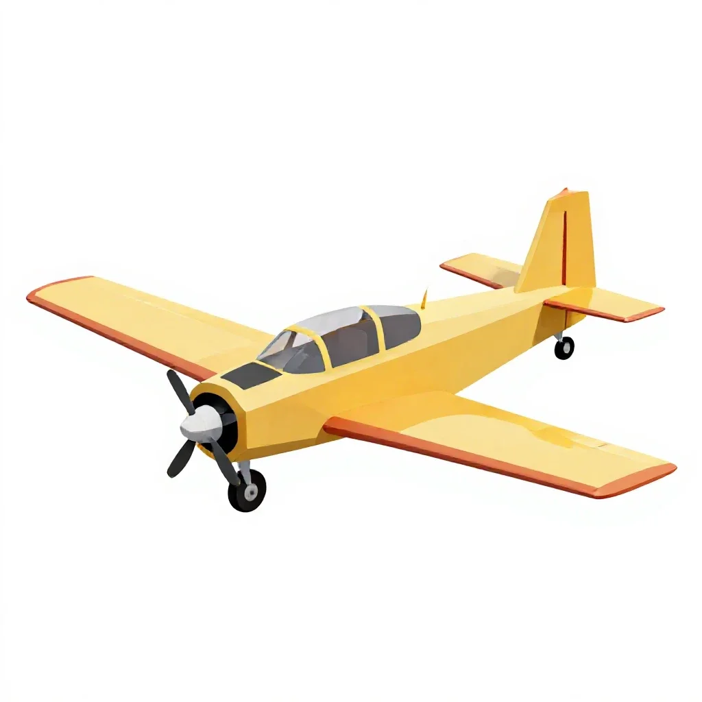 Aerobatic plane isolated on a white background