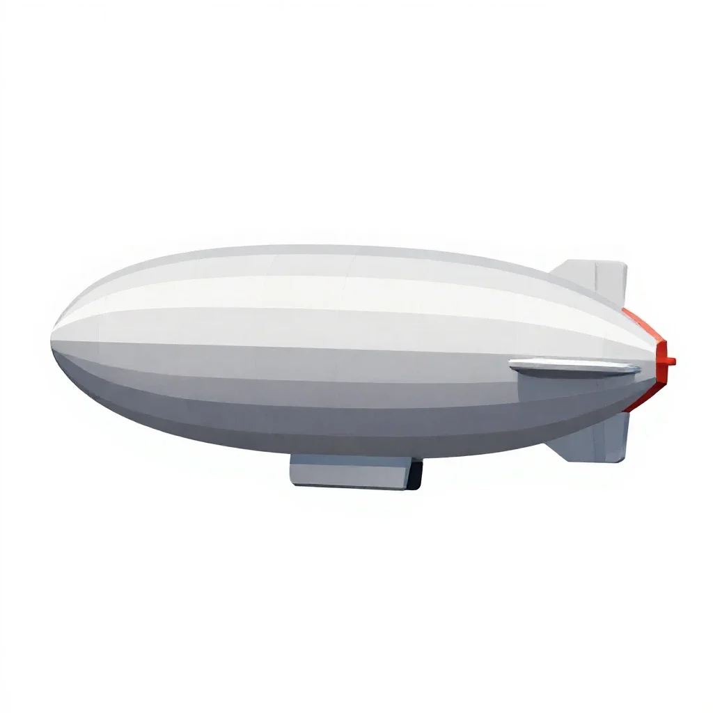 Airship isolated on a white background