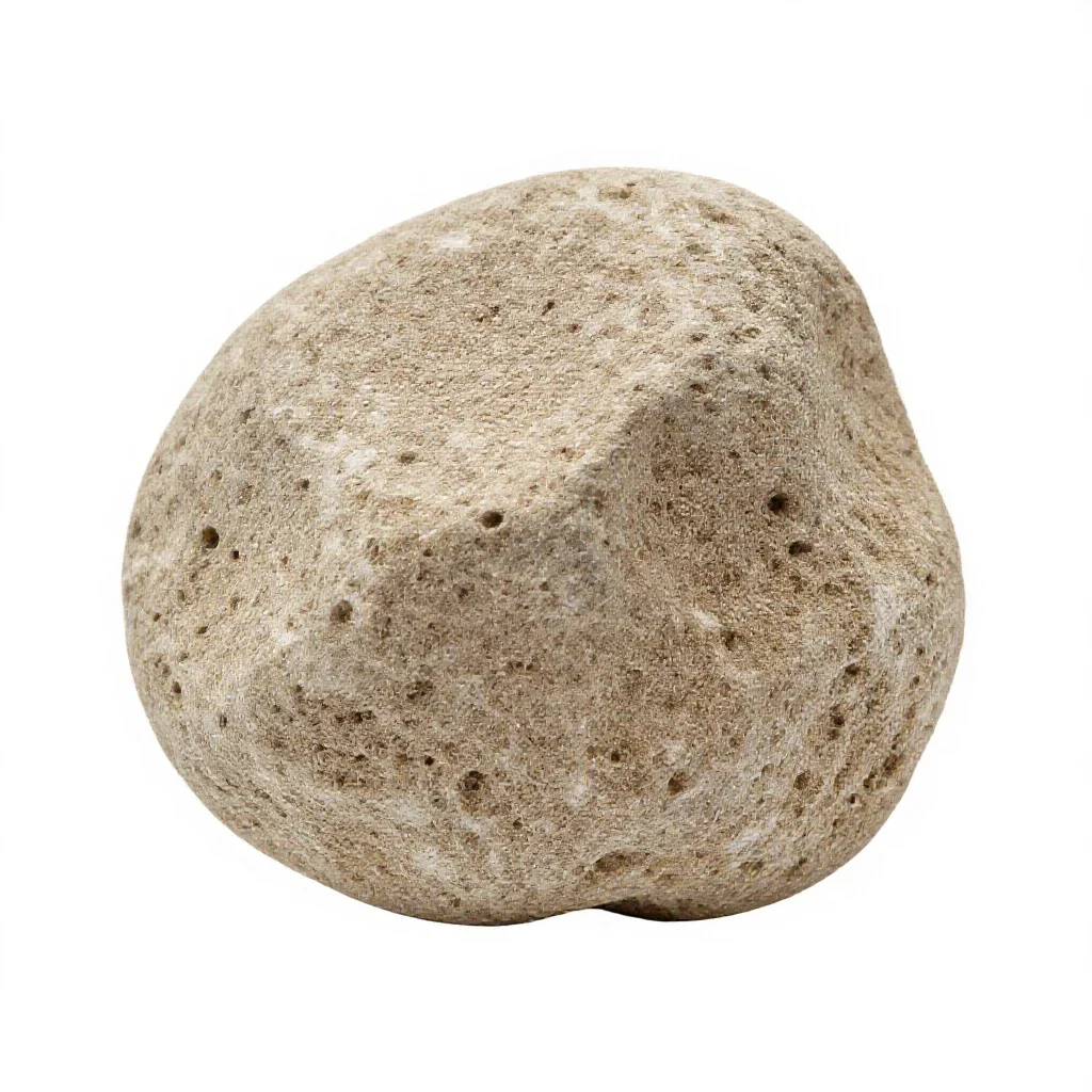 Chunk of pumice isolated on a white background