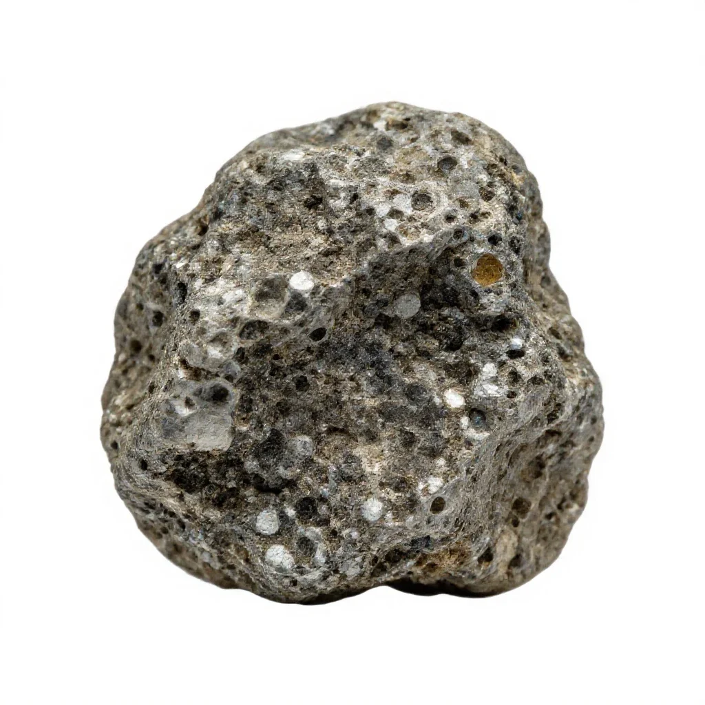 Chunk of raw malachite isolated on a white background