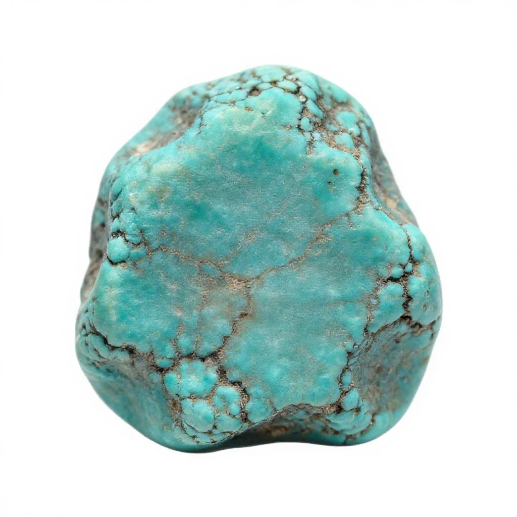 Chunk of turquoise isolated on a white background