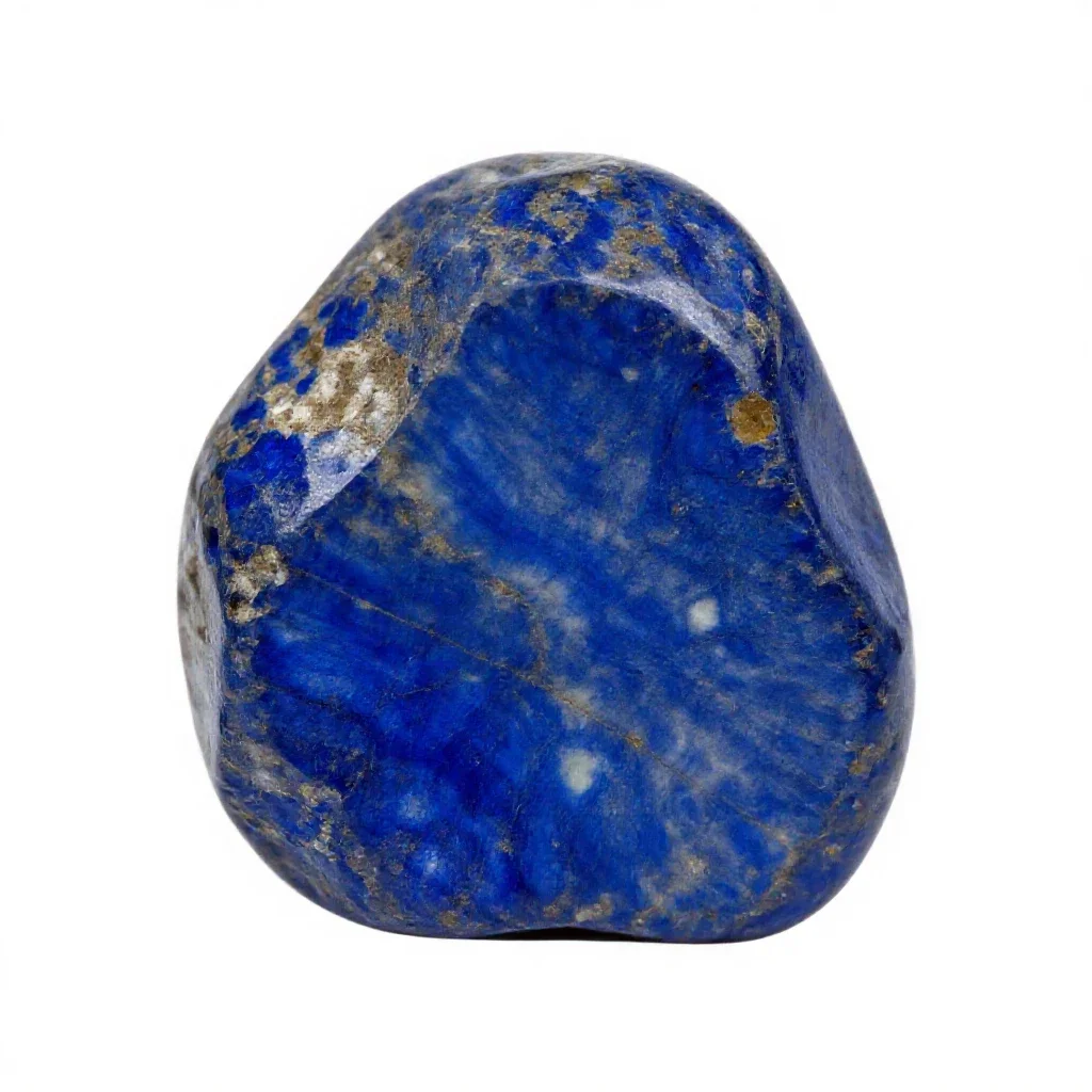 Lapis lazuli block isolated on a white background