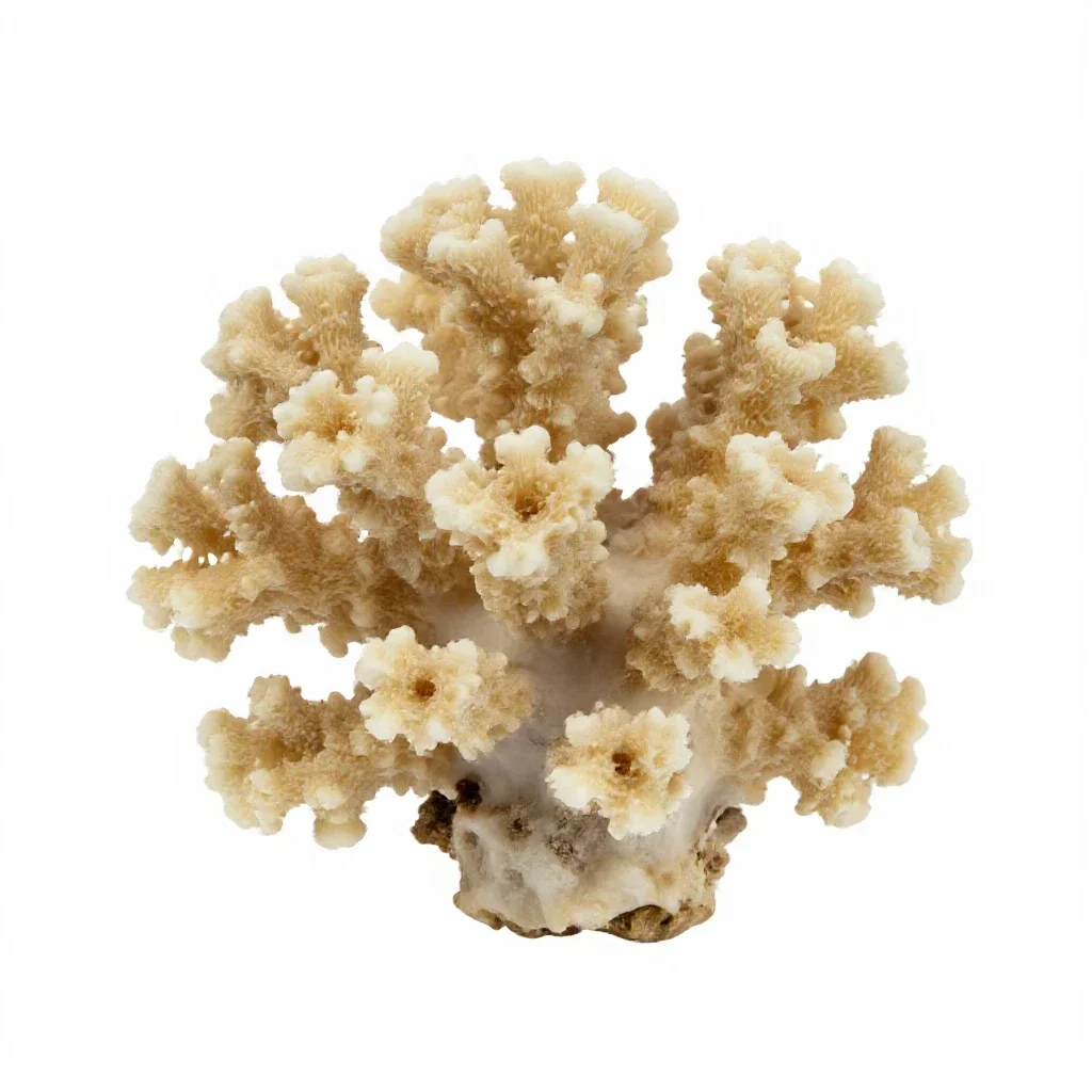 Piece of coral isolated on a white background