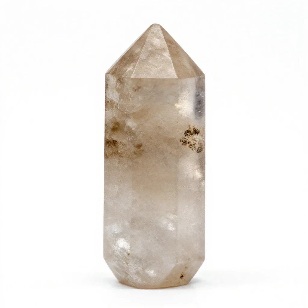 Selenite tower isolated on a white background