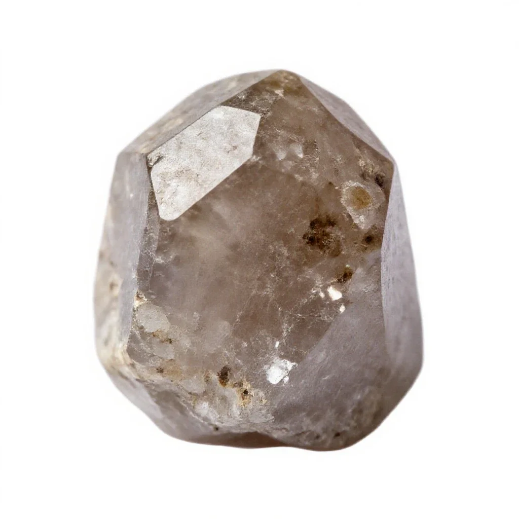 Tourmaline crystal isolated on a white background
