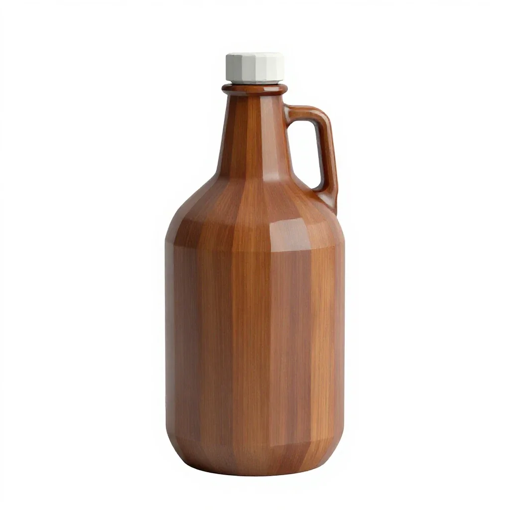 Growler with a swing top isolated on a white background