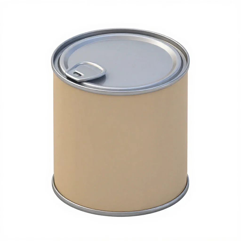 Paint tin with a lever lid isolated on a white background