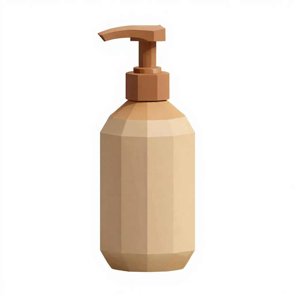 Pump dispenser bottle isolated on a white background