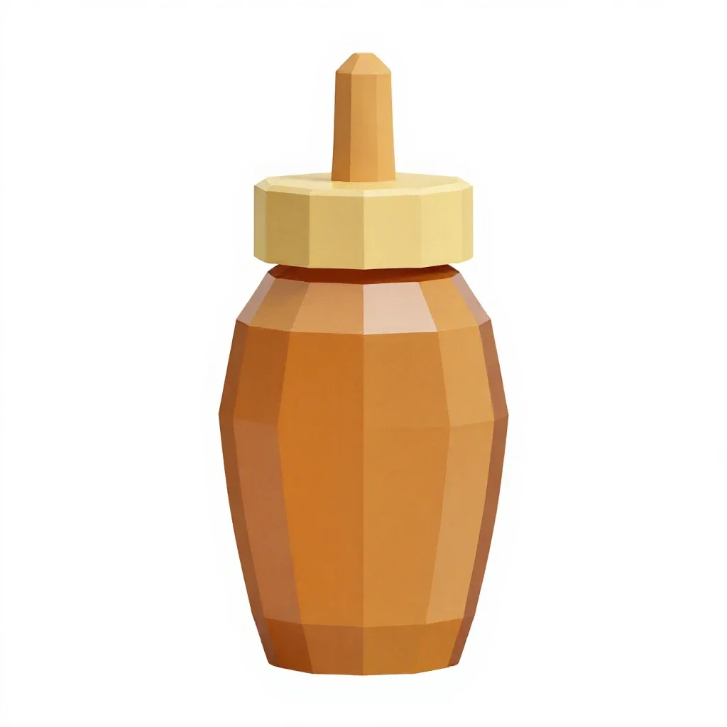 Squeeze honey bottle isolated on a white background