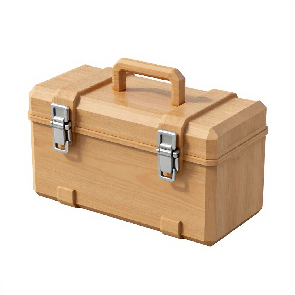 Tool case with latches isolated on a white background