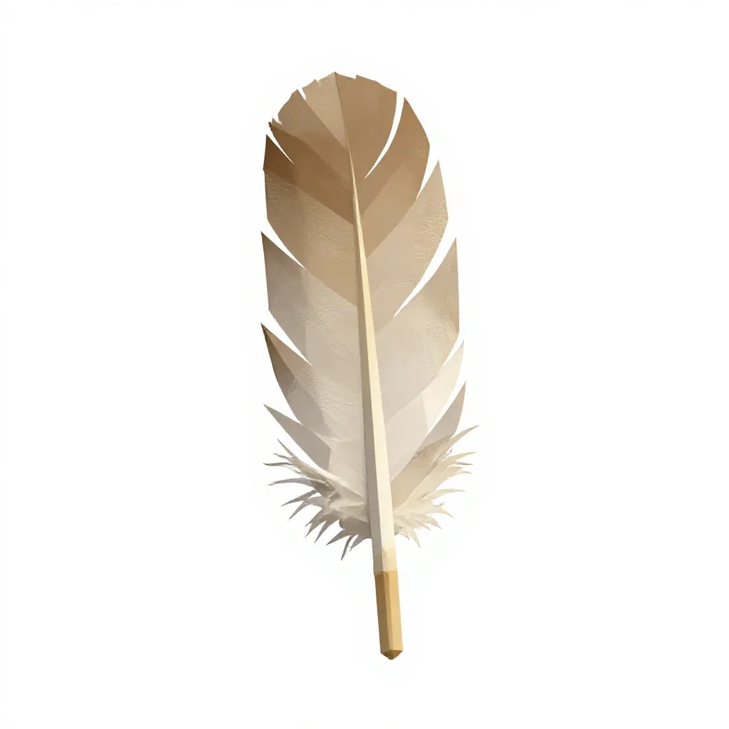 Feather wand toy isolated on a white background