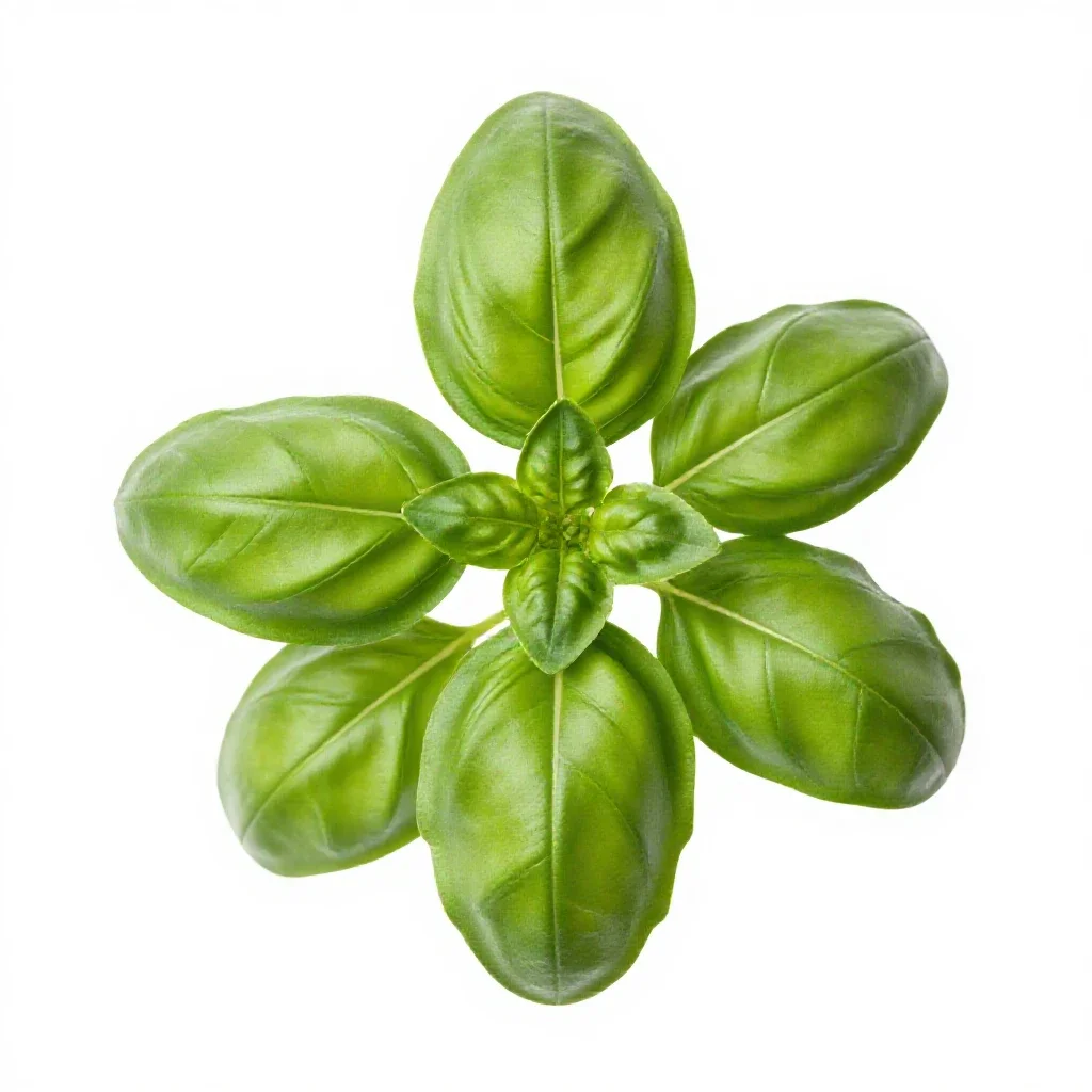 Basil plant isolated on a white background