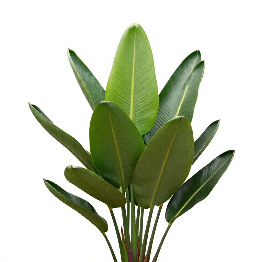 Bird of paradise plant isolated on a white background