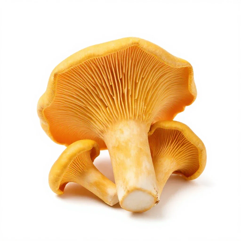 Chanterelle mushroom isolated on a white background