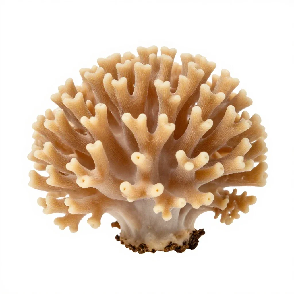Coral fungus isolated on a white background