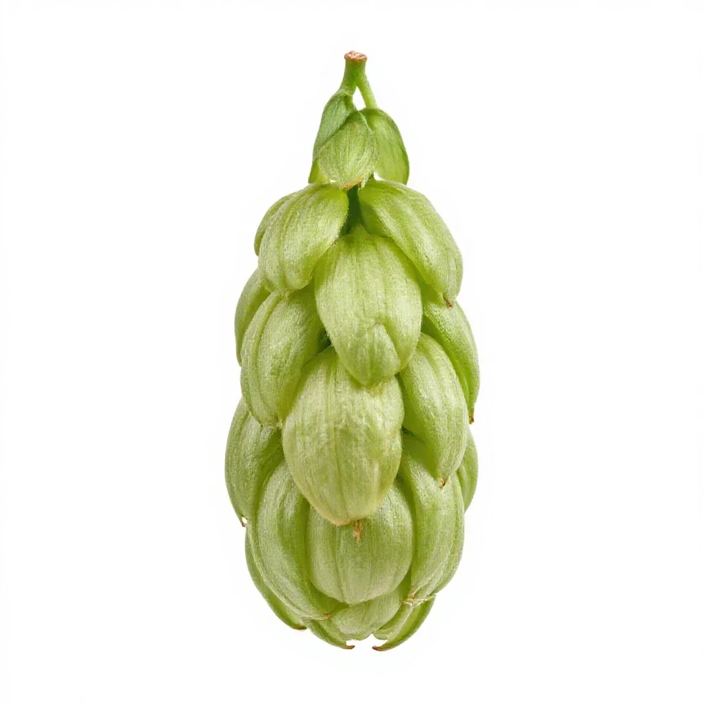 Hop flower cone isolated on a white background