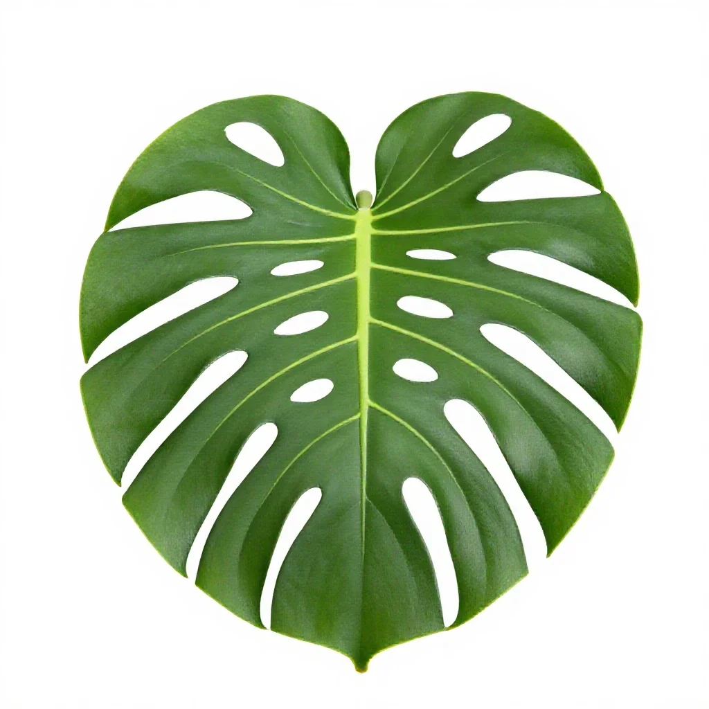 Monstera deliciosa in a pot isolated on a white background