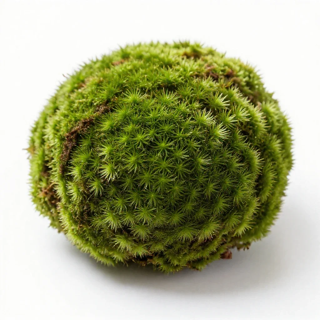Moss ball isolated on a white background