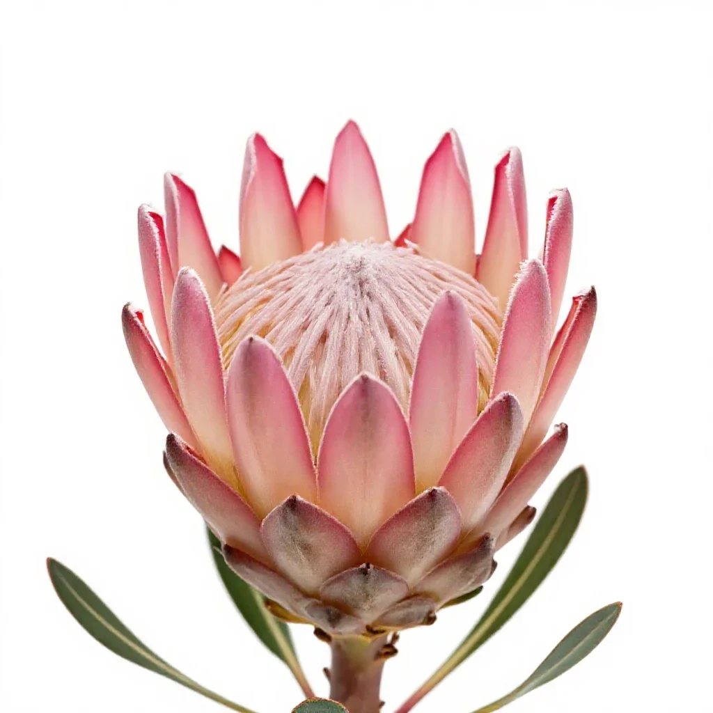 Protea flower isolated on a white background