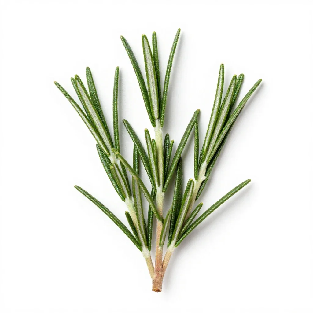 Rosemary sprig isolated on a white background