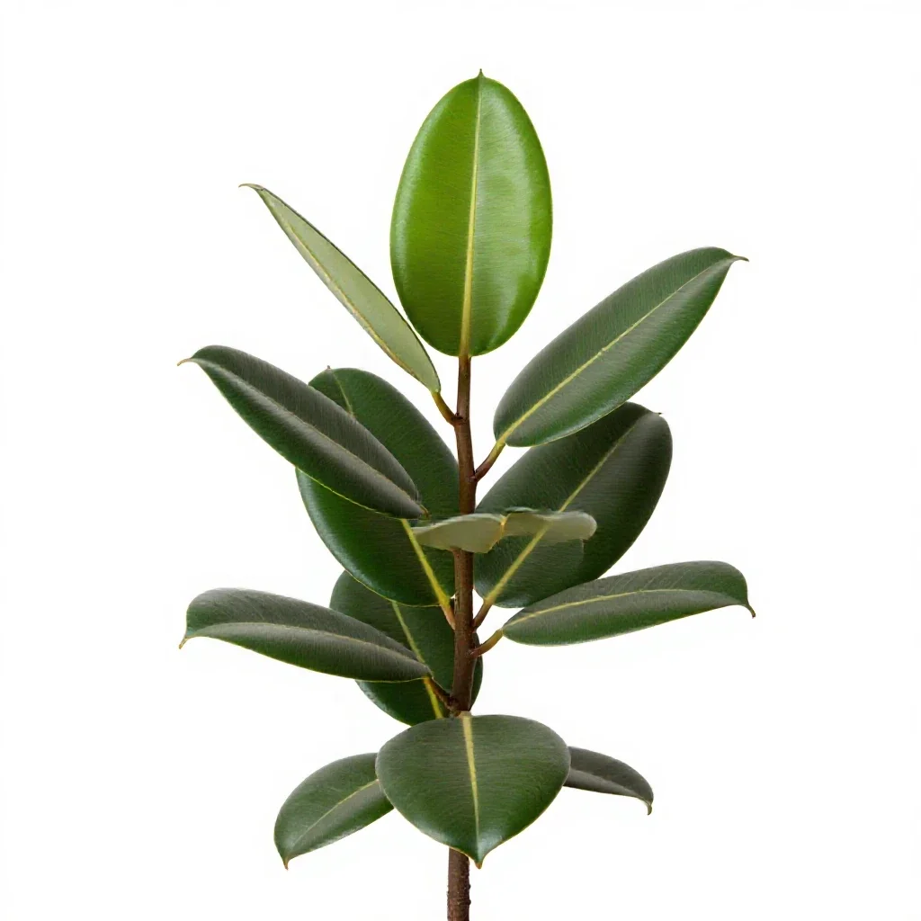 Rubber plant isolated on a white background