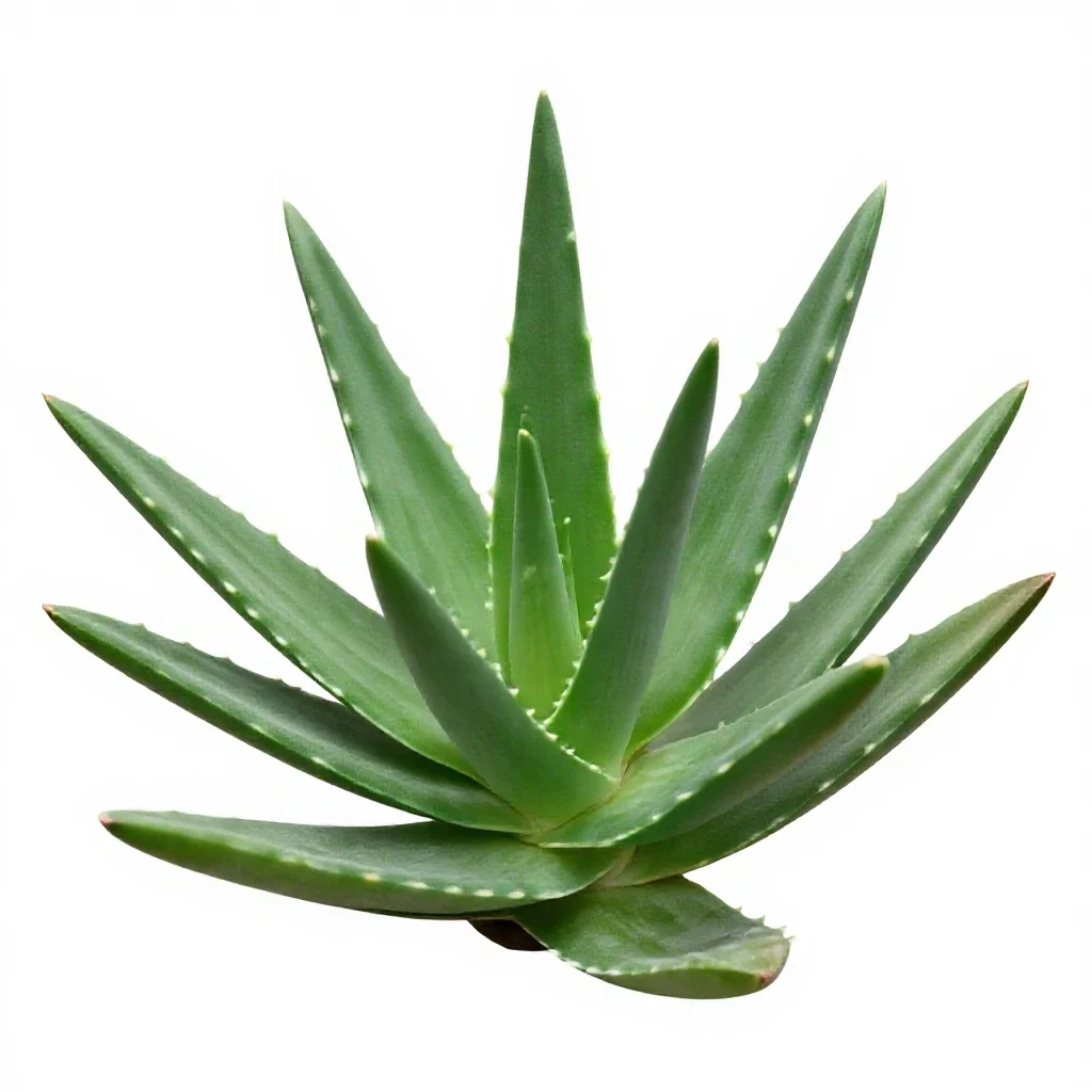 Aloe vera rosette isolated on a white background