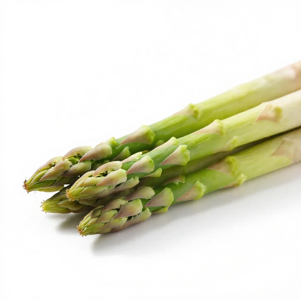 Bunch of asparagus isolated on a white background