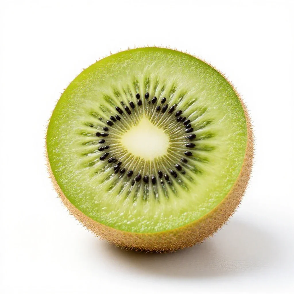 Kiwifruit sliced isolated on a white background
