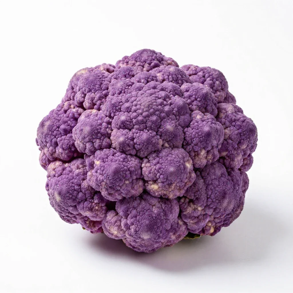 Purple cauliflower isolated on a white background