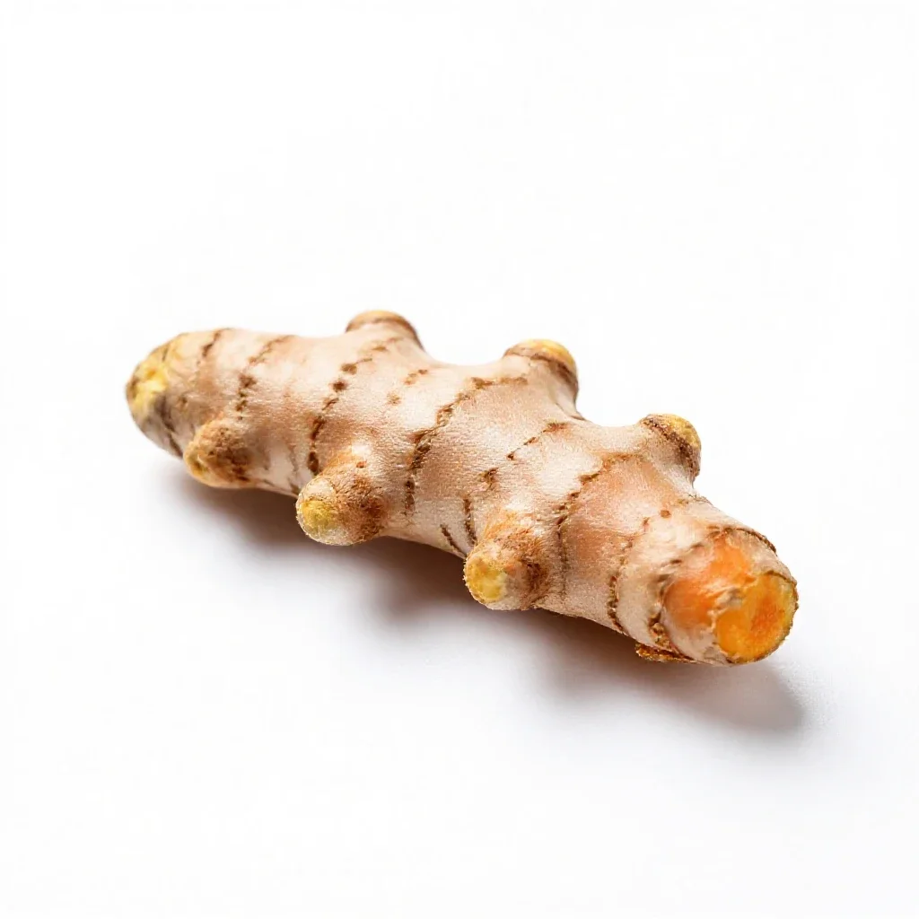 Turmeric root isolated on a white background