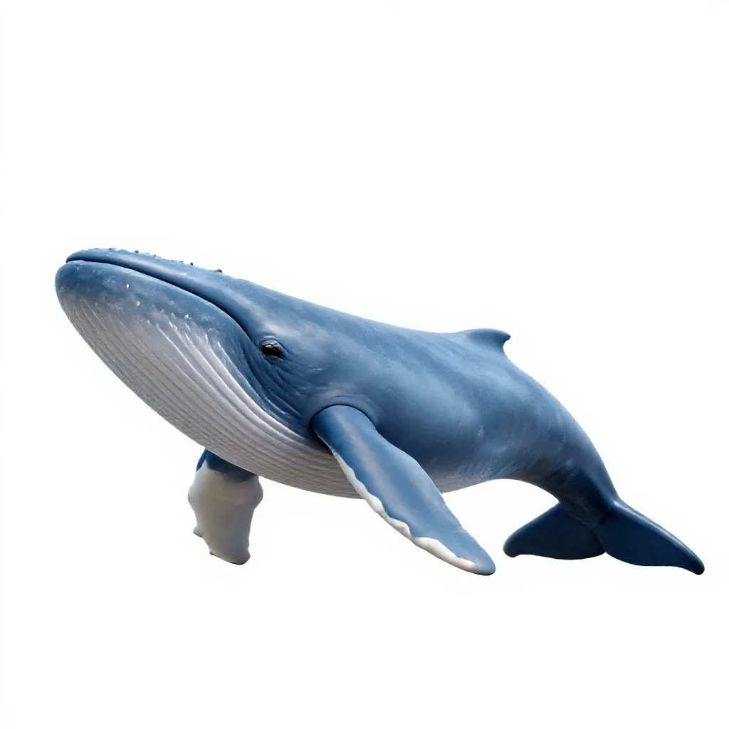 Blue whale isolated on a white background