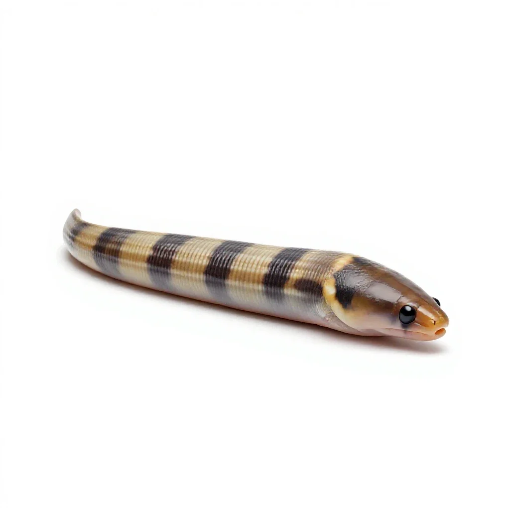 Garden eel isolated on a white background