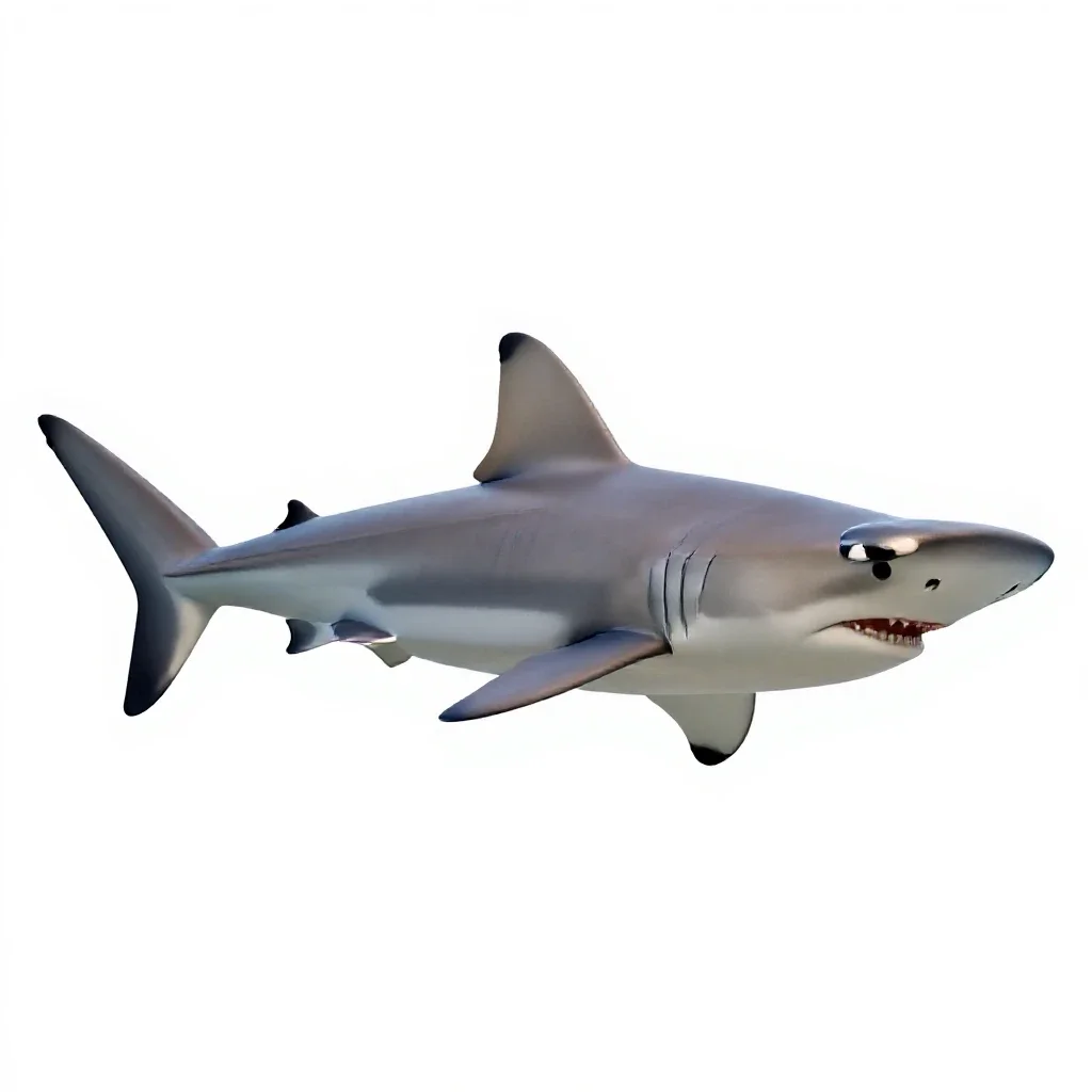 Hammerhead shark isolated on a white background