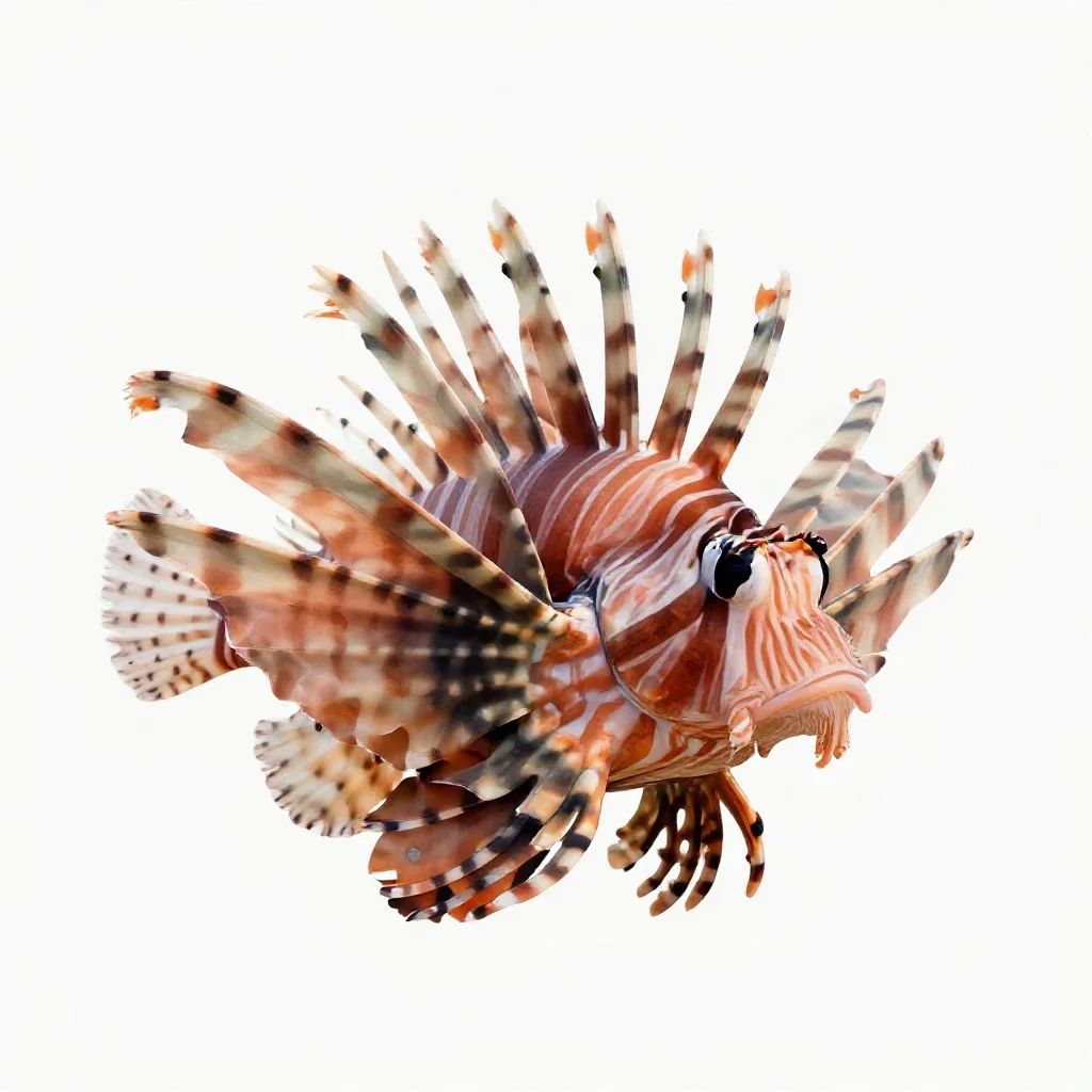 Lionfish isolated on a white background