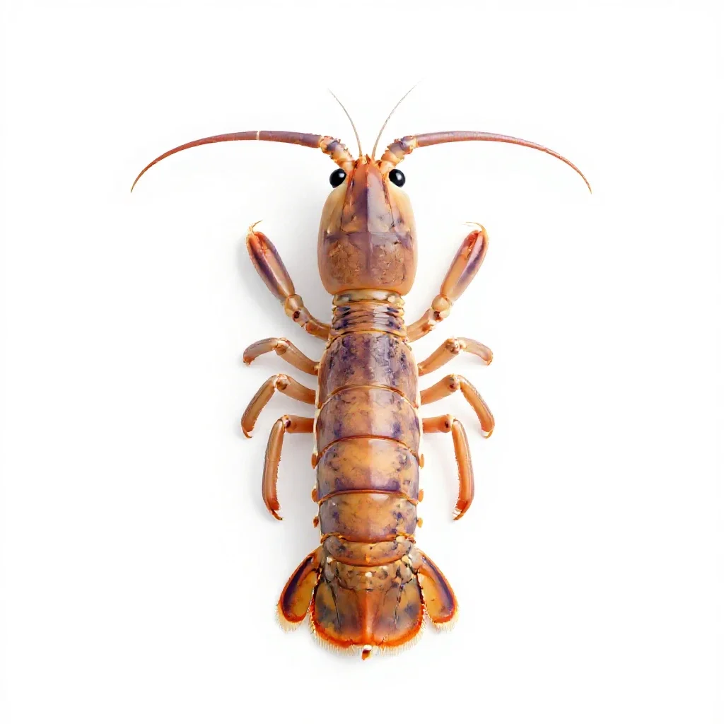 Mantis shrimp isolated on a white background