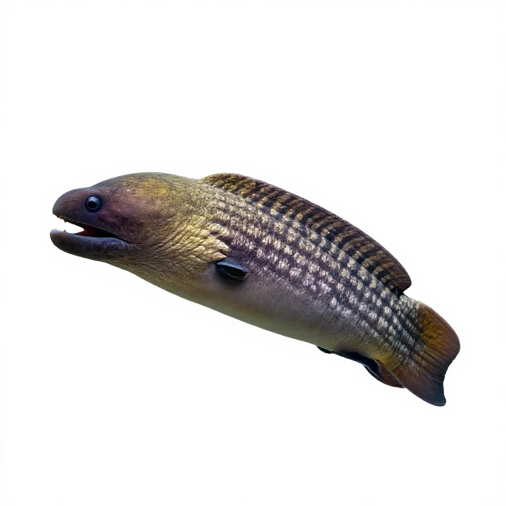 Moray eel isolated on a white background