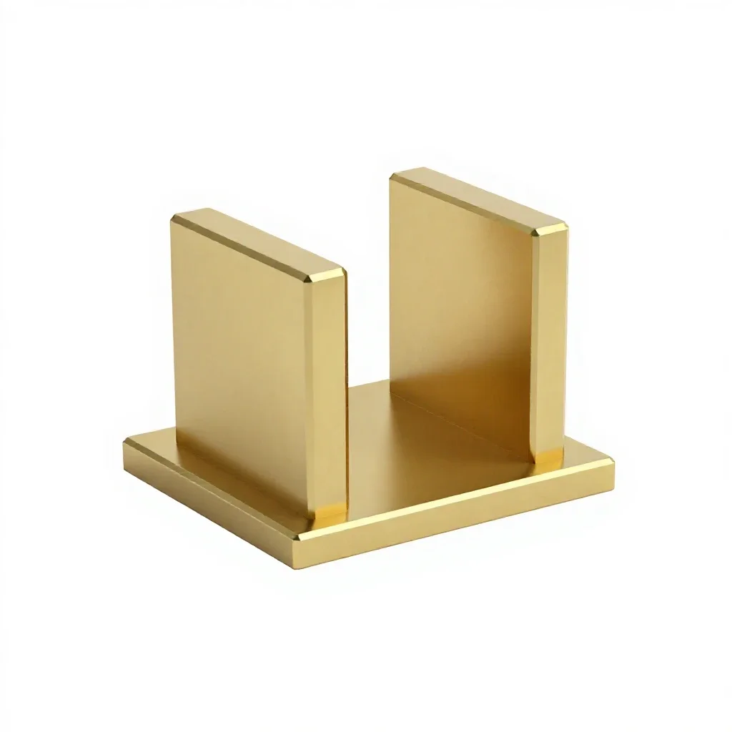Brass bookend pair isolated on a white background