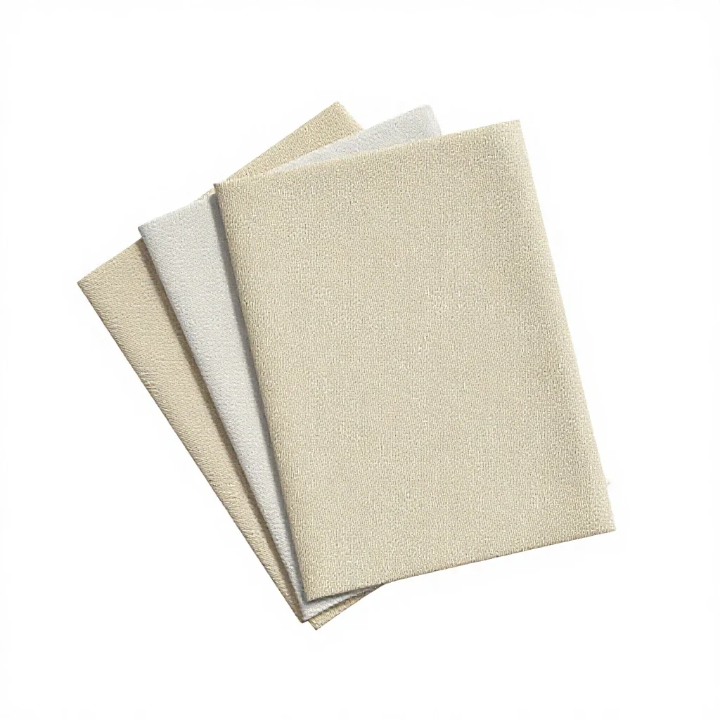 Fabric swatch fan isolated on a white background