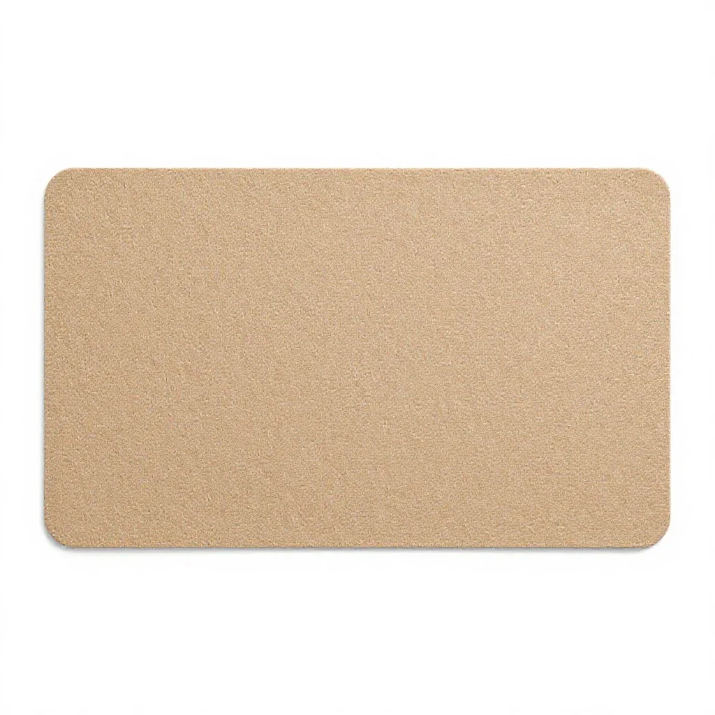 Felt desk mat isolated on a white background