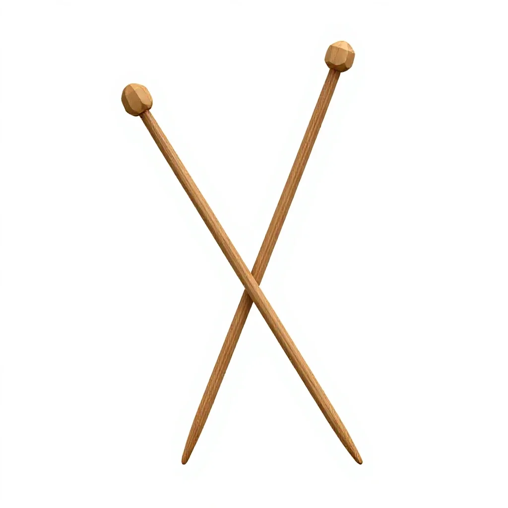 Knitting needle set isolated on a white background
