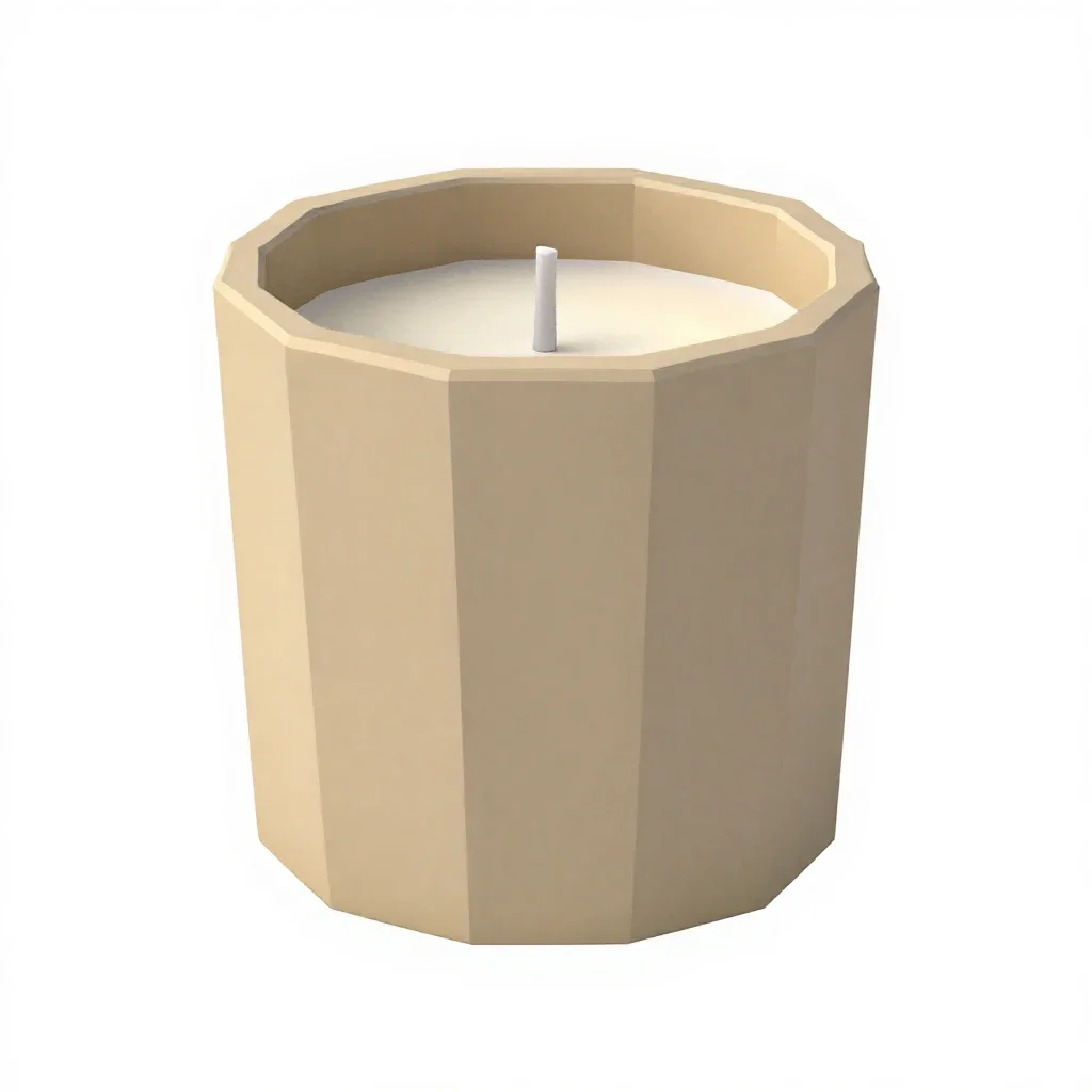 Scented candle in a vessel isolated on a white background