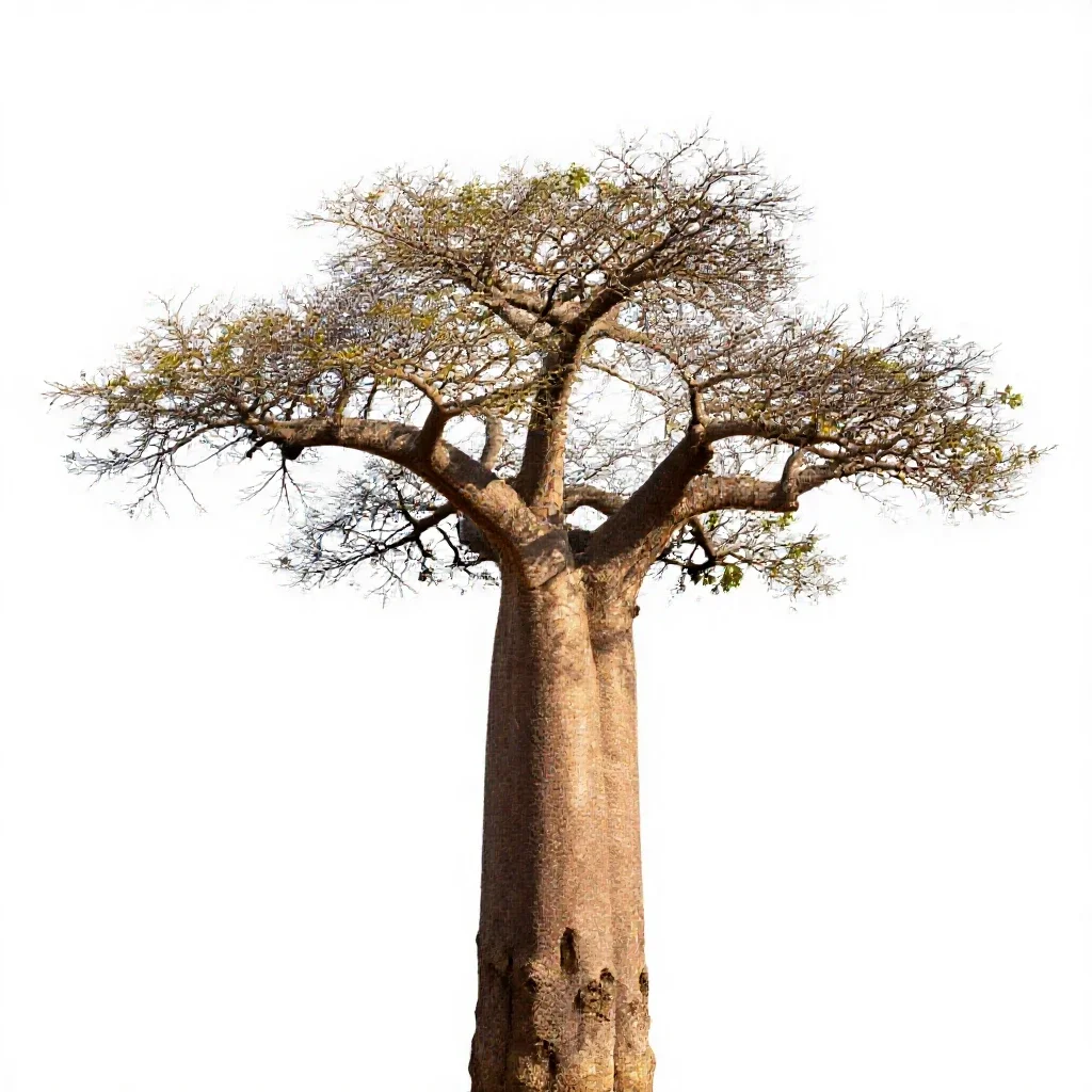 Baobab isolated on a white background