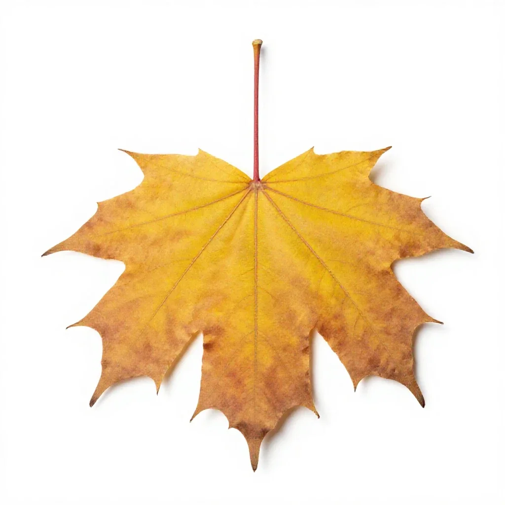 Beech in autumn isolated on a white background