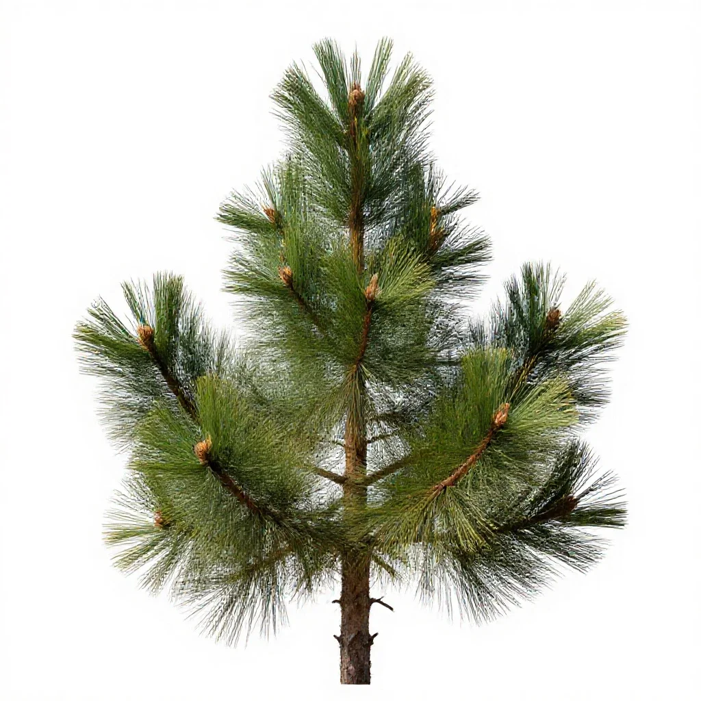 Bristlecone pine isolated on a white background