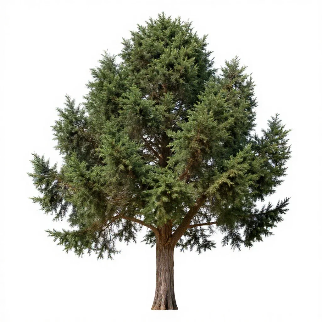 Cedar of Lebanon isolated on a white background