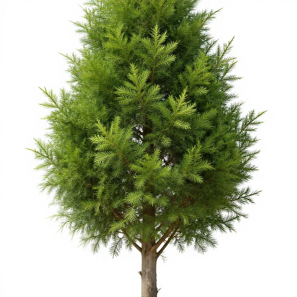 Cypress isolated on a white background